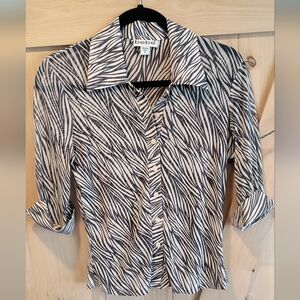 Bebe Sheer Mesh Button Down.